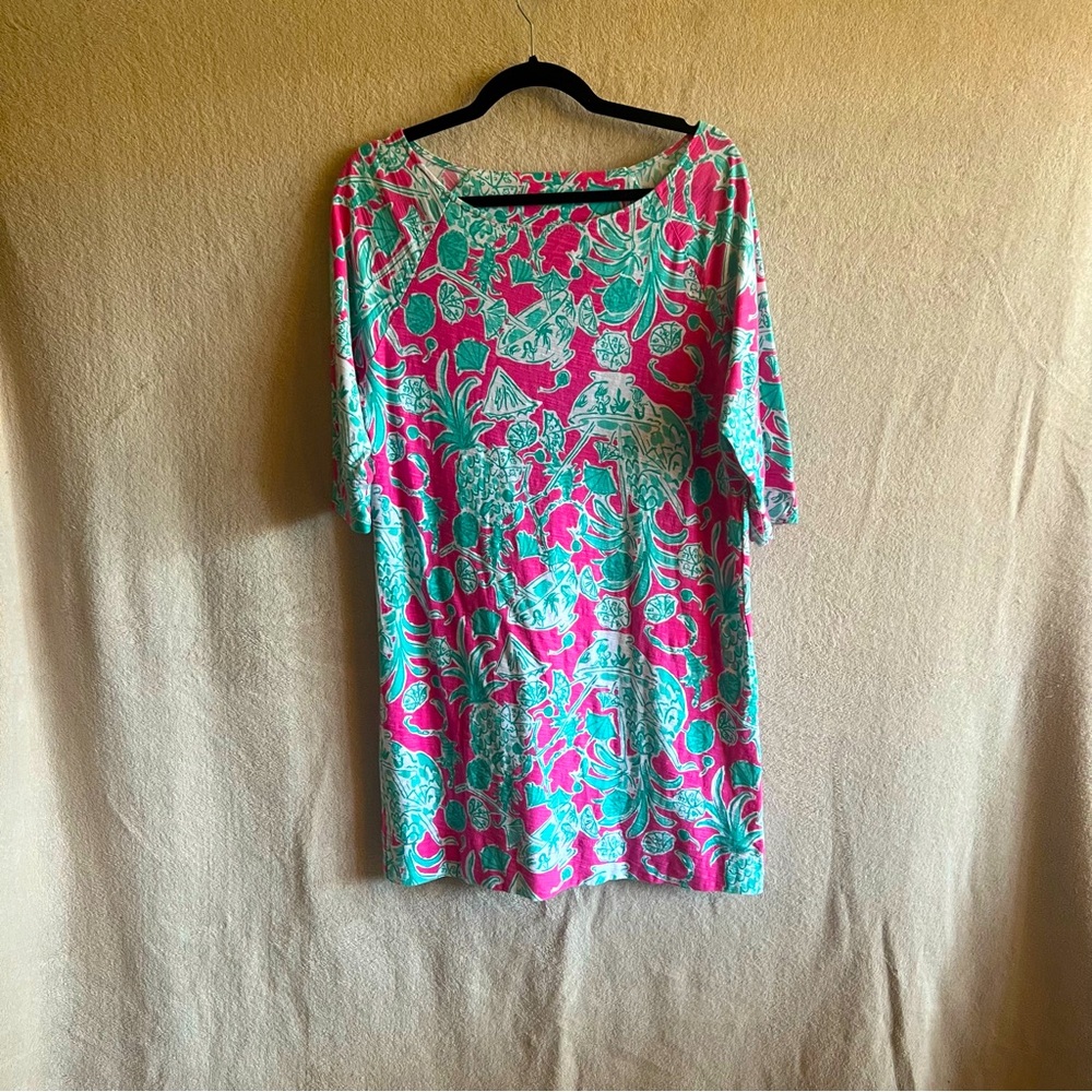 Lilly Pulitzer Womens Scorpion Bowl Cassie Hotty Pink Dress